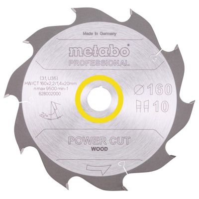 Lame HW CT pour scie circulaire METABO 628005000 190 x 30 mm 14 dents Angle 25° - vue 2
