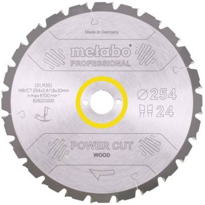 Lame de scie circulaire METABO HMØ 254 x 30 mm 24 WZ Métal dur - vue 2
