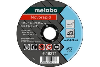 Disque à tronçonner Metabo NOVORAPID 616271000 125 mm 22.23 mm 1 pc - vue 3