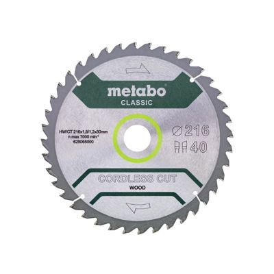 Lame de scie circulaire Metabo 216x30 mm 40 dents HWCT Autonomie maximale - vue 2