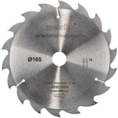 Lame de scie circulaire METABO 628272000 165 mm 18 dents Precision cut classic - vue 2