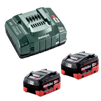 Pack batteries METABO 685122000 18 V 55 Ah Kit 2x55 Ah + chargeur LiHD - vue 9