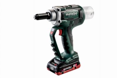Riveteuse NP 18 LTX BL 5.0 Metabo en coffret MetaBox 2 batteries LiHD 4 0 Ah + chargeur ASC