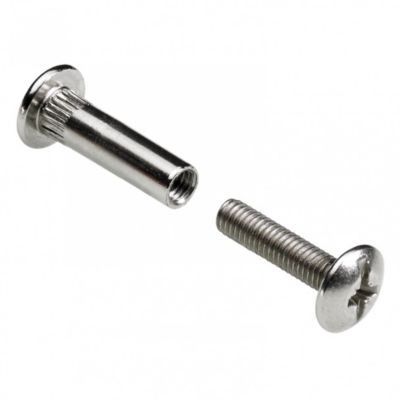 Lot de 4 vis d'assemblage acier nickelé HETTICH .50 mm
