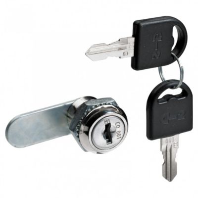 Serrure de meuble encastrée HETTICH Acier nickelé Cylindre de 30mm Clé réversible - vue 1