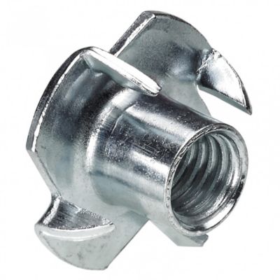Lot de 8 écrous à enfoncer acier chromé HETTICH .22 mm