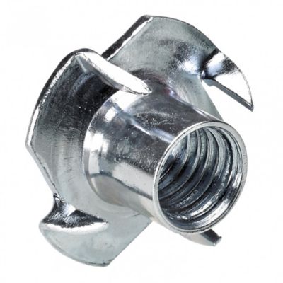 Lot de 4 écrous à enfoncer acier chromé HETTICH .25 mm