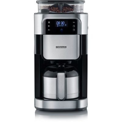Severin Cafetière filtre avec broyeur intégré - KA4814 - Machine à café écran tactile - verseuse isotherme 8 tasses - Noir/Inox - vue 5