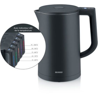 Bouilloire sans fil 1.7l 2200w noir Severin WK3483