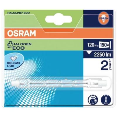 Ampoule halogène OSRAM Tube R7S 118mm 120W - Blanc chaud - Compatible variateur