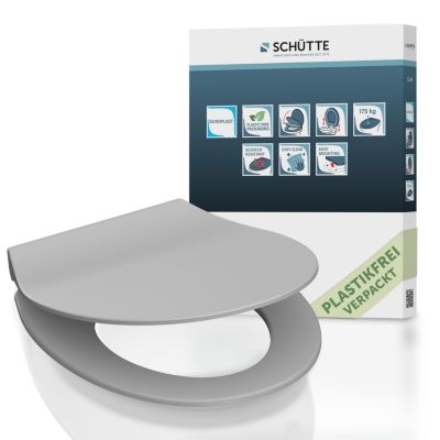 Schütte Abattant WC SLIM, avec fermeture en douceur gris - vue 4