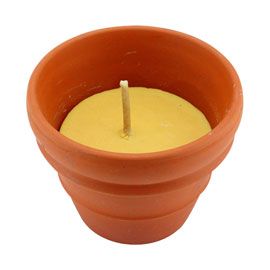 Bougie pot céramique citron