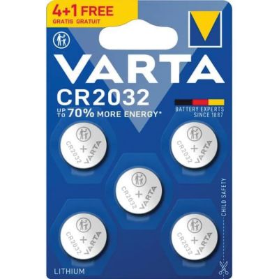 Varta pile elect lithium cr 2032 3v 4+1 - vue 2