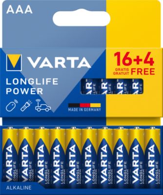 Pile alcaline AAA LR3 Varta Longlife Power lot de - vue 2