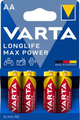 Pile alcaline AA (LR6) Varta Long-life Max Power, lot de 4