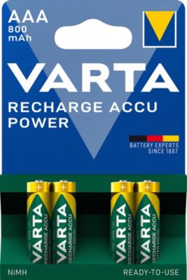 Pile rechargeable Ni-MH AAA (LR03) Varta, lot de 4
