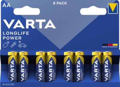 Pile alcaline AA (LR6) Varta High Energy, lot de 8