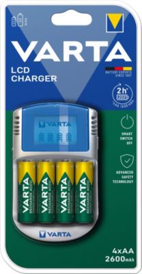 Chargeur de piles rapide Varta + 4 piles AA - R06