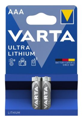 Piles au lithium Varta LR3 (AAA) 1100 mAh - Lot de 2 pour appareils électroniques