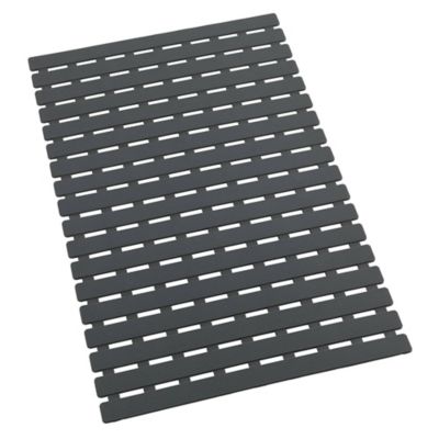 Tapis de baignoire antidérapant Arinos gris 63 x 40 cm