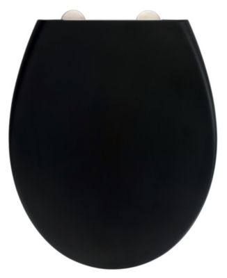 Abattant WC déclipsable noir avec frein de chute Ikaria