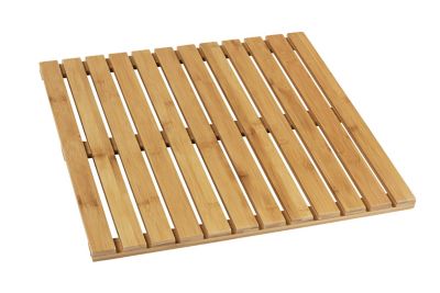Caillebotis de douche en bambou 50 x 50 cm