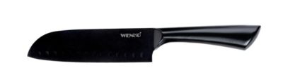 Couteau santoku noir en acier inoxydable Ace grande taille - Wenko