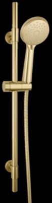 Kit de douche avec douchette + barre réglable + flexible  doré  Wenko Young