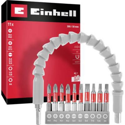 Jeu d'embouts 11 pièces 300 mm avec arbre flexible aimant et porte embout 14" E 6 3