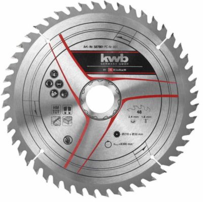 KWB by Einhell Lame pour scie radiale diamètre 210x30x2 8 48 dents