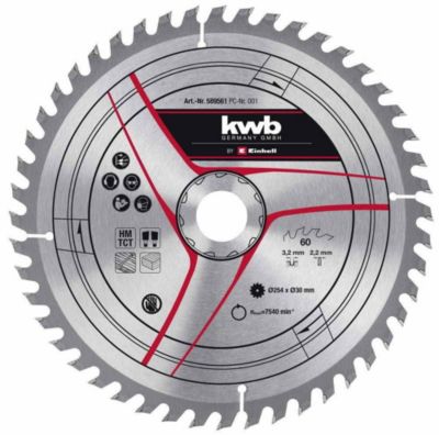 KWB by Einhell Lame de scie 250x30x3 2mm 48 dents