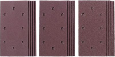 KWB by Einhell Lot de 15 feuilles de papier abrasif 187 x 93 mm pour ponceuse orbitale