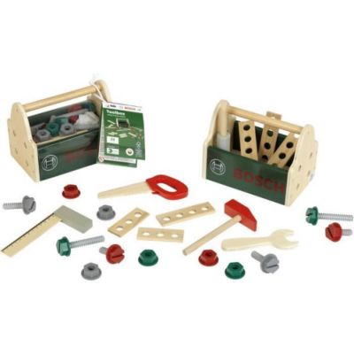 Klein Caisse à outils Bosch - 8161 - En bois FSC avec accessoires - Dès 3 ans Marron - vue 4