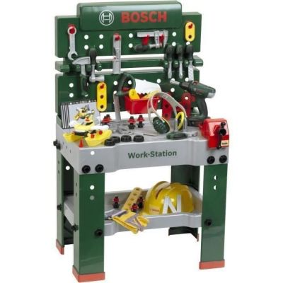 Klein Etabli Bosch avec 81 accessoires dont une visseuse électronique et un set de construction de véhicules futuristes - 8469 Vert pour garçon - vue 4