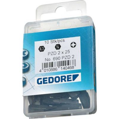 Embouts cruciformes PH2 Gedore 690 2 010 pack de 10 14" 6 3 mm 50 mm