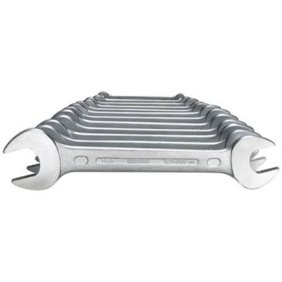 Gedore 6078350 jeu de clés plates doubles 12 pièces acier chrome vanadium finition satinée.