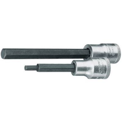 Douille tournevis longue 6 mm 12" IN 19 6 140 acier spécial chromé 140 mm