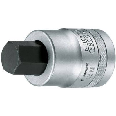Douille tournevis 6 pans intérieurs 27 mm IN 21 27 entranement 1" DIN 7422