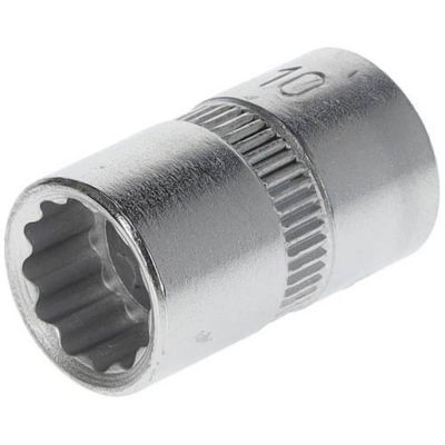 Douille 10 mm 14" 6 3 mm longueur 25 mm acier Chrome Vanadium