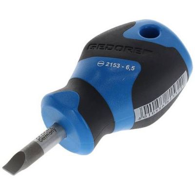 Tournevis plat Stubby Gedore 2153 6 5 mm lame 25 mm longueur totale 81 mm