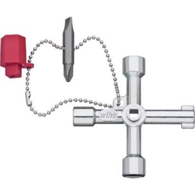 Clé cruciforme pour armoires de commande Wiha 36114 zinc moulé sous pression 1 pièce