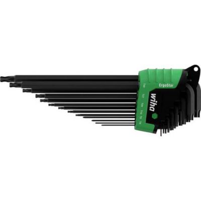 Wiha TORX Jeu de clés mâles coudées T 5 T 6 T 7 T 8 T 9 T 10 T 15 T 20 T 25 T 27 T 30 T 40 T 45 13 pièces