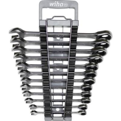Wiha 44665 Jeu de clés mixtes à cliquet 12 pièces 8 19 mm
