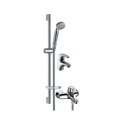 Ens Mitigeur lavabo + Mit bain douche + Barre + Douchette Avista