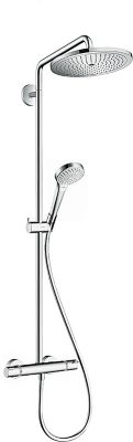 Colonne de douche thermostatique avec pommeau + douchette 3 jets + flexible + barre réglable  Hansgrohe Showerpipe Croma S280