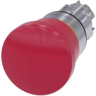 Siemens 3SU1050 1HA20 0AA0 Bouton poussoir coup de poing d'arrêt d'urgence montage encastré 22 5 mm bouton 40 mm