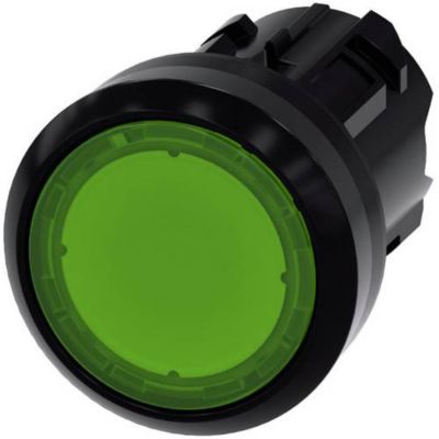 Siemens 3SU1001 0AA40 0AA0 Bouton poussoir lumineux 22 mm rond montage sans outil.