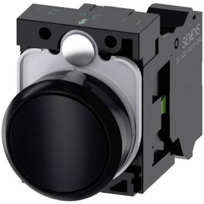 Siemens 3SU1100 0AB10 3BA0 Bouton poussoir rond 22 mm plastique montage en panneau avant