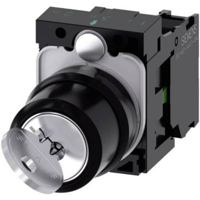 Siemens 3SU1100 4BF11 1BA0 commutateur à clé 22 mm 2 positions O I IP69K