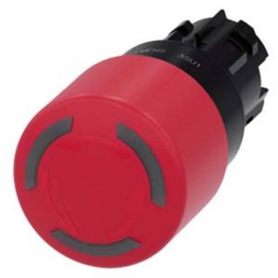 Siemens 3SU1001 1GB20 0AA0 bouton d'arrêt d'urgence éclairé 22 mm IP66 IP67